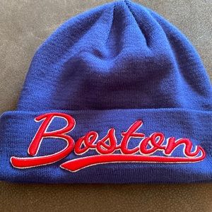BOSTON City Team 3D Embroidered Classic Cuffed Adult Knit Hat / Beanie.